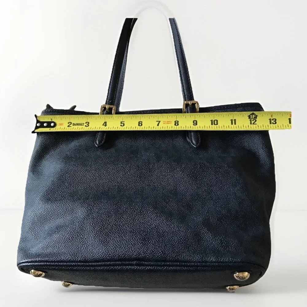 Michael Kors Jet set signature large‎ snap pocket tote Authentic Blue monogram
